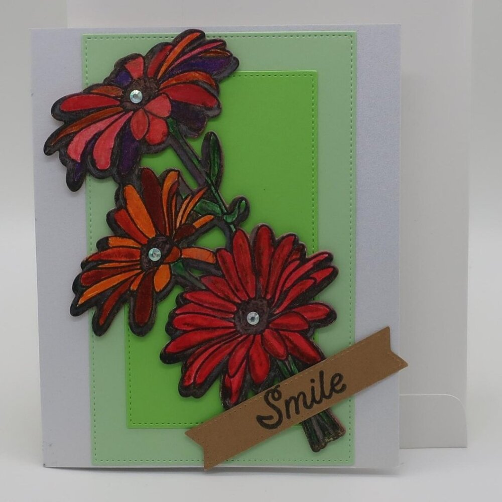 'Smile' Greeting Card (Handmade) # 235